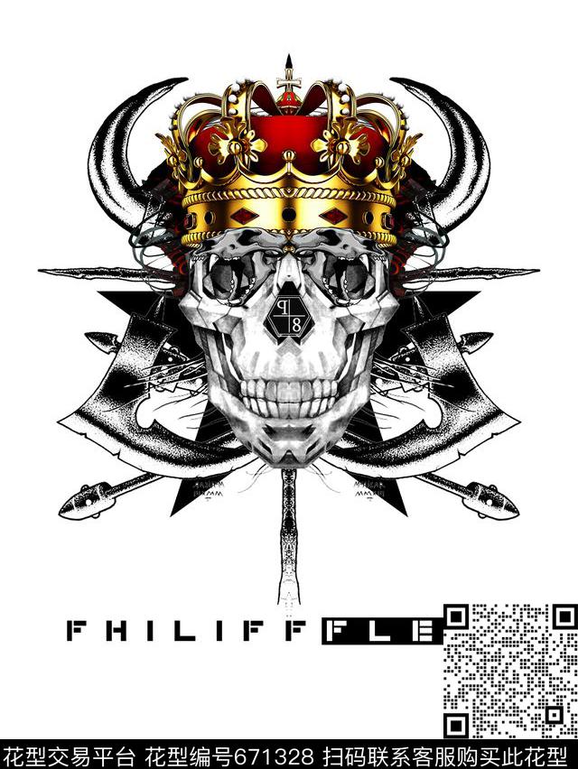 皇冠抽象大牌数码印花华亿平台下载（图片编号: 671328） - 瓦栏（Walan）