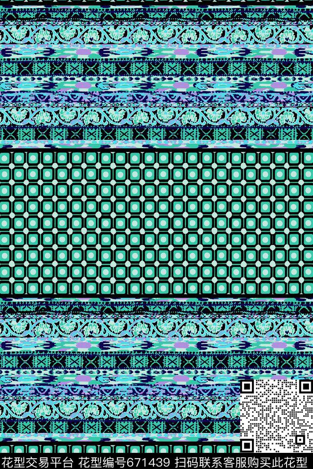 民族风几何家纺传统印花华亿平台下载（图片编号: 671439） - 瓦栏（Walan）