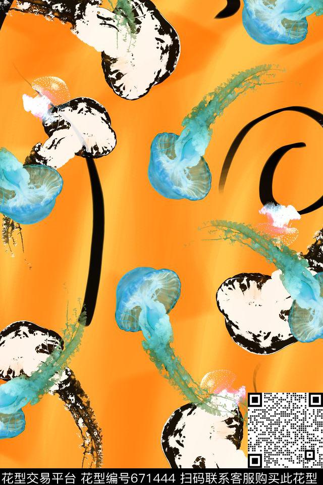 L.D~笔刷L.D~肌理L.D~水彩数码印花华亿平台下载（图片编号: 671444） - 瓦栏（Walan）