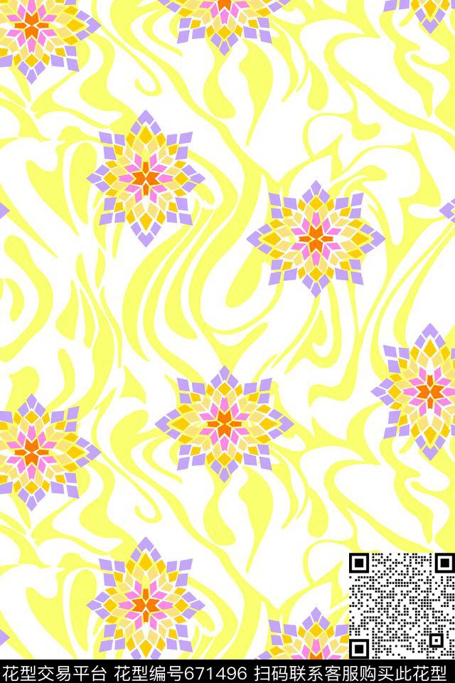 条纹不规则几何圆形传统印花华亿平台下载（图片编号: 671496） - 瓦栏（Walan）