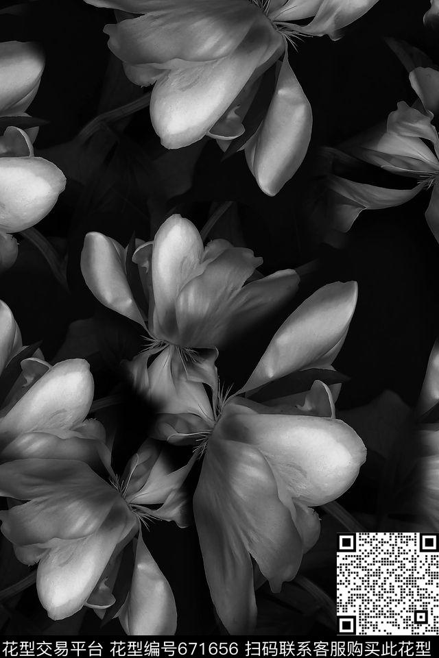 花卉女装数码印花华亿平台下载（图片编号: 671656） - 瓦栏（Walan）