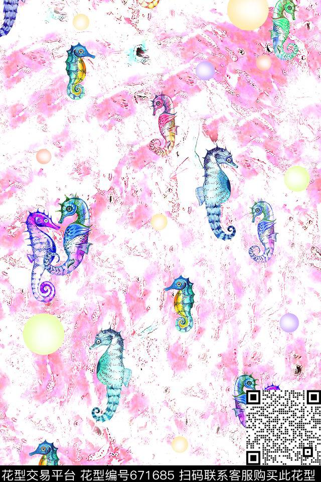 童装抽象卡通数码印花华亿平台下载（图片编号: 671685） - 瓦栏（Walan）