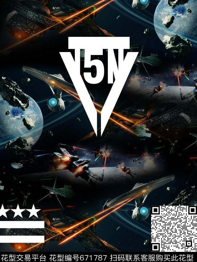 几何太空科幻数码印花华亿平台下载（图片编号: 671787） - 瓦栏（Walan）