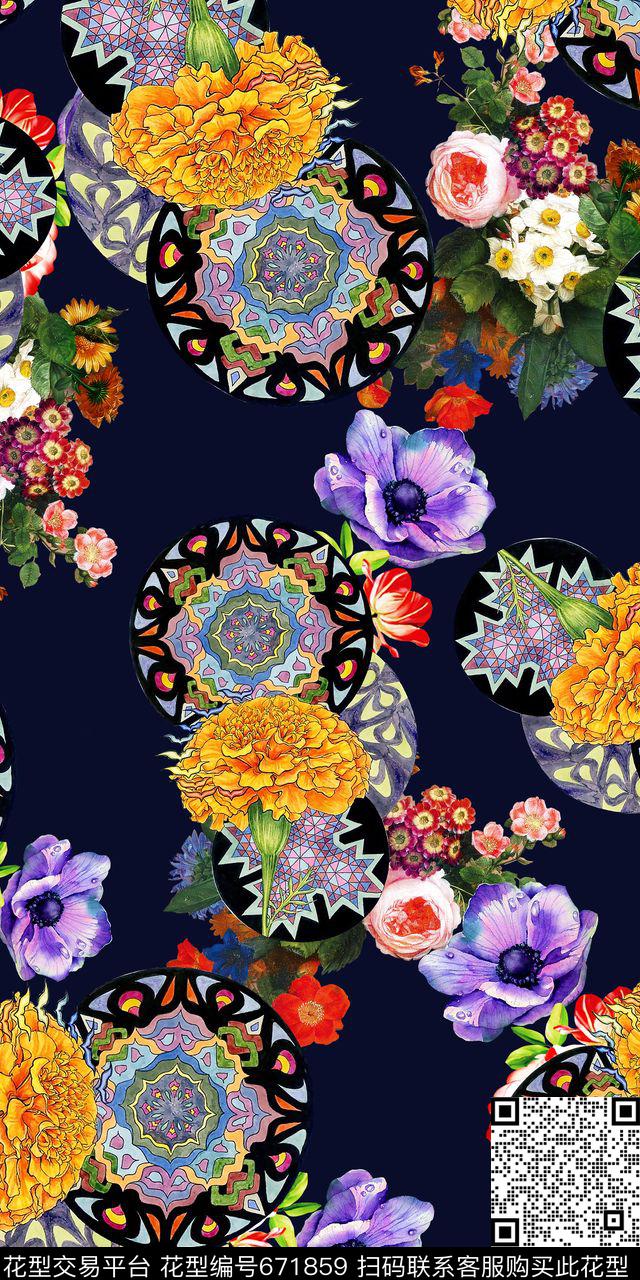 老年装彩铅油画数码印花华亿平台下载（图片编号: 671859） - 瓦栏（Walan）