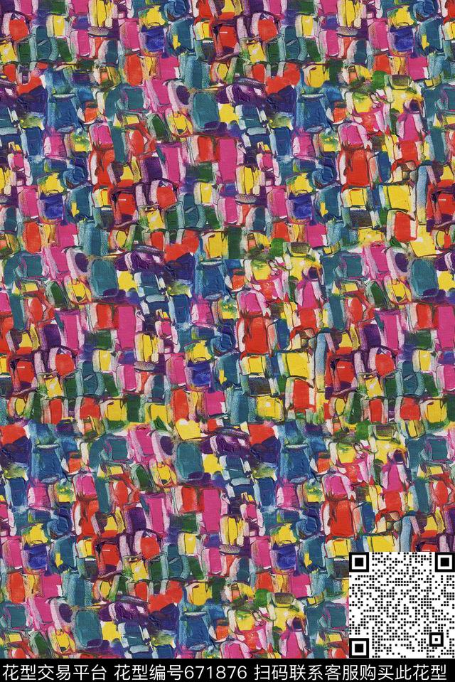 几何纹理箱包数码印抽象数码印花华亿平台下载（图片编号: 671876） - 瓦栏（Walan）