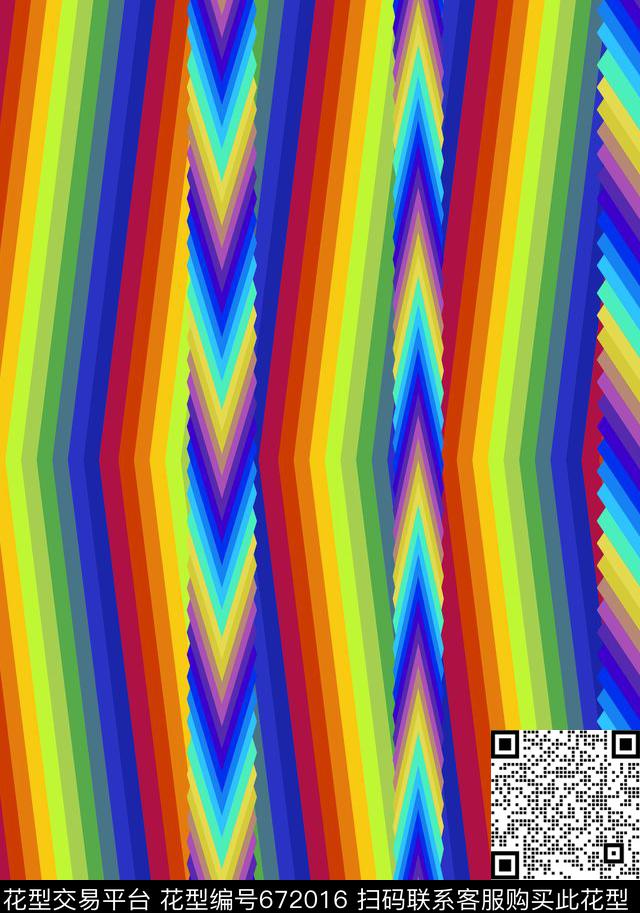 几何色块渐变条纹传统印花华亿平台下载（图片编号: 672016） - 瓦栏（Walan）