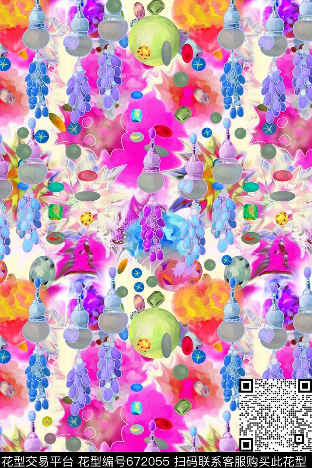 珠宝宝石坠饰数码印花华亿平台下载（图片编号: 672055） - 瓦栏（Walan）