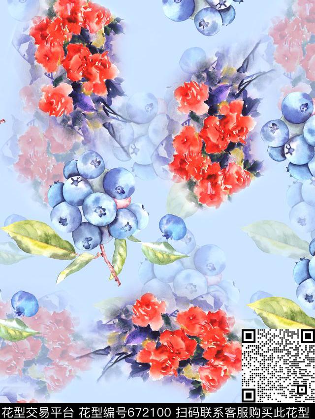 女装华亿平台秘密3.0【植物花卉】花卉数码印花华亿平台下载（图片编号: 672100） - 瓦栏（Walan）