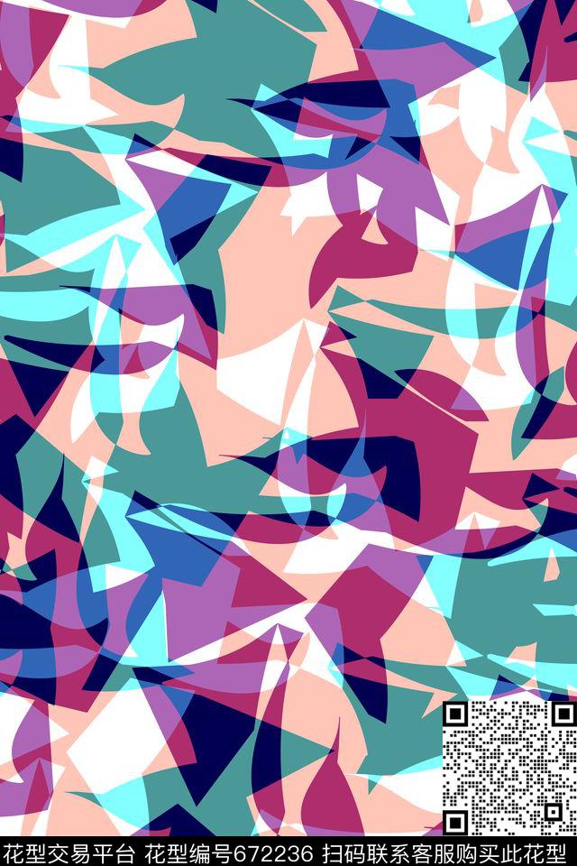 女装几何时尚传统印花华亿平台下载（图片编号: 672236） - 瓦栏（Walan）