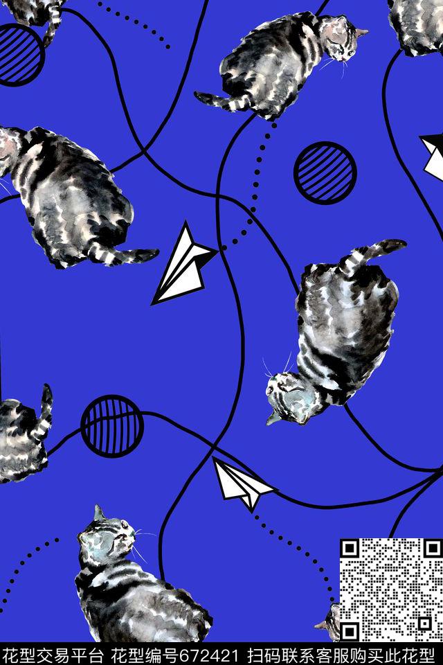 L.D~线条L.D~趣味L.D~动物传统印花华亿平台下载（图片编号: 672421） - 瓦栏（Walan）