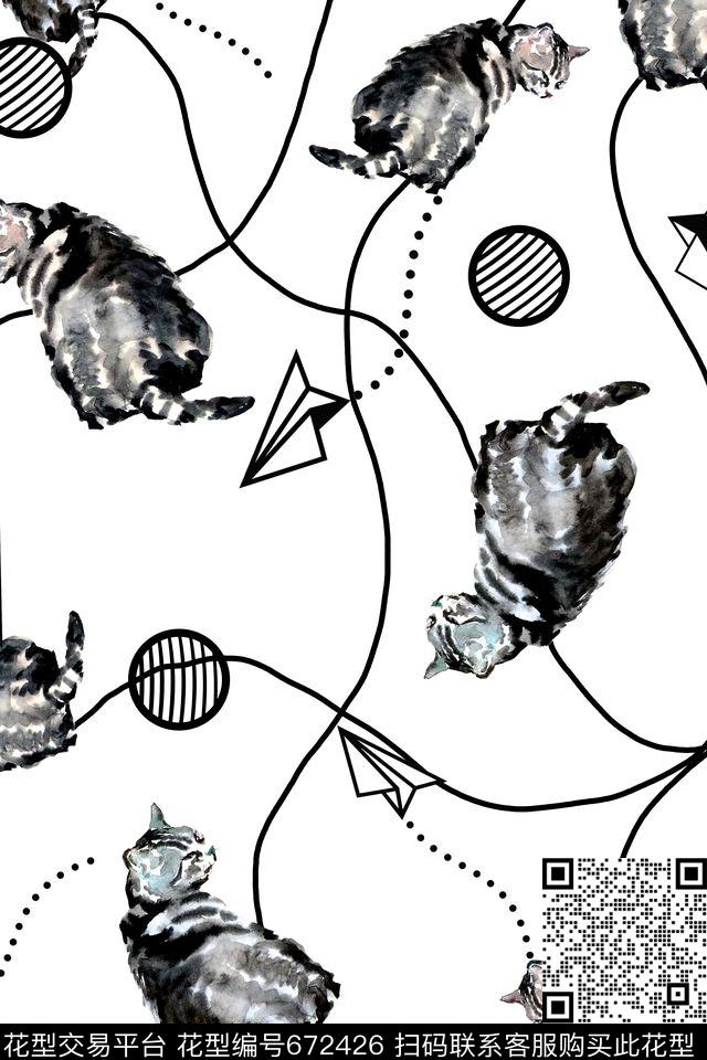 L.D~线条L.D~趣味L.D~动物传统印花华亿平台下载（图片编号: 672426） - 瓦栏（Walan）