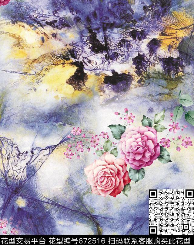 大气时尚数码印花华亿平台下载（图片编号: 672516） - 瓦栏（Walan）