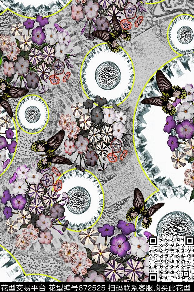 花瓣小碎花欧式数码印花华亿平台下载（图片编号: 672525） - 瓦栏（Walan）