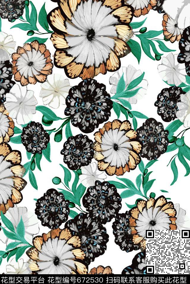 花朵花卉小碎花数码印花华亿平台下载（图片编号: 672530） - 瓦栏（Walan）