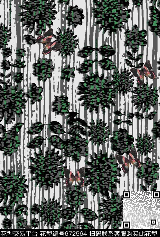 花朵花卉民族风数码印花华亿平台下载（图片编号: 672564） - 瓦栏（Walan）