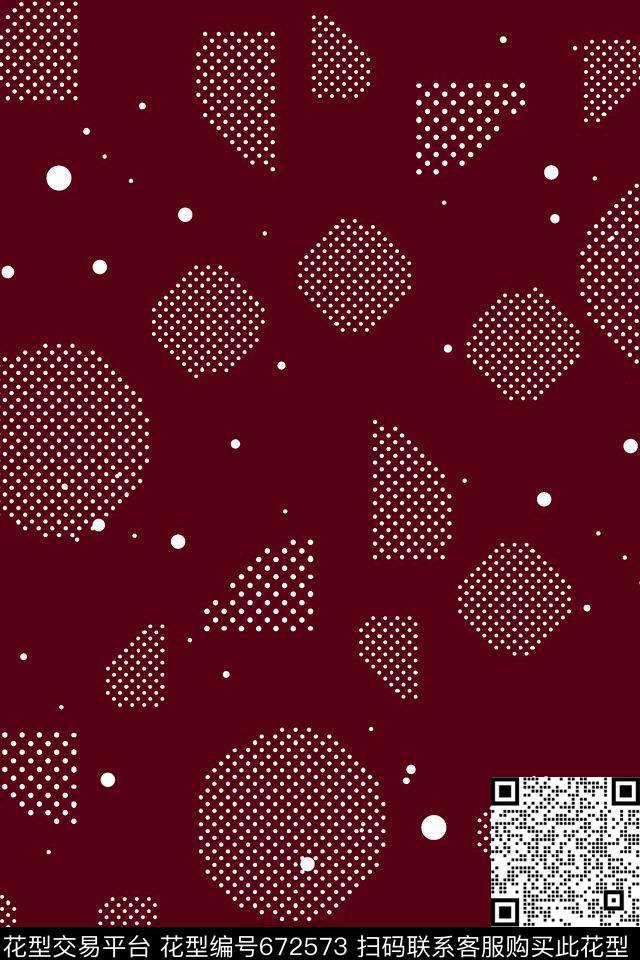 不规则几何圆圈波点传统印花华亿平台下载（图片编号: 672573） - 瓦栏（Walan）
