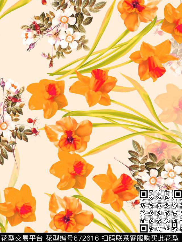 女装华亿平台秘密3.0【植物花卉】植物数码印花华亿平台下载（图片编号: 672616） - 瓦栏（Walan）