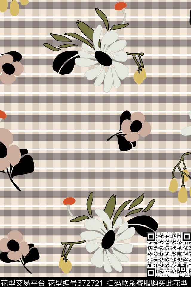 流行时尚大花花卉传统印花华亿平台下载（图片编号: 672721） - 瓦栏（Walan）