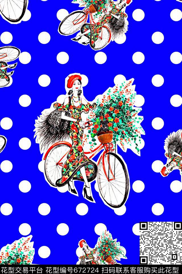 抽象手绘满版插画人物插画最新高清数码花卉数码印花华亿平台下载（图片编号: 672724） - 瓦栏（Walan）