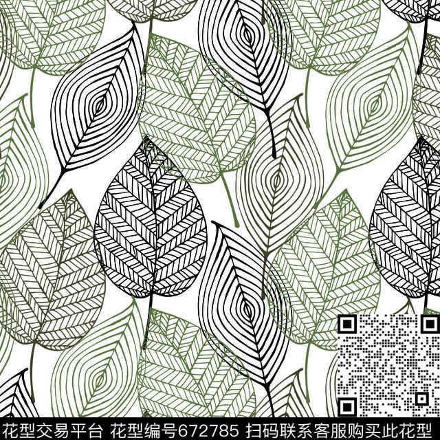 风景树林树叶传统印花华亿平台下载（图片编号: 672785） - 瓦栏（Walan）