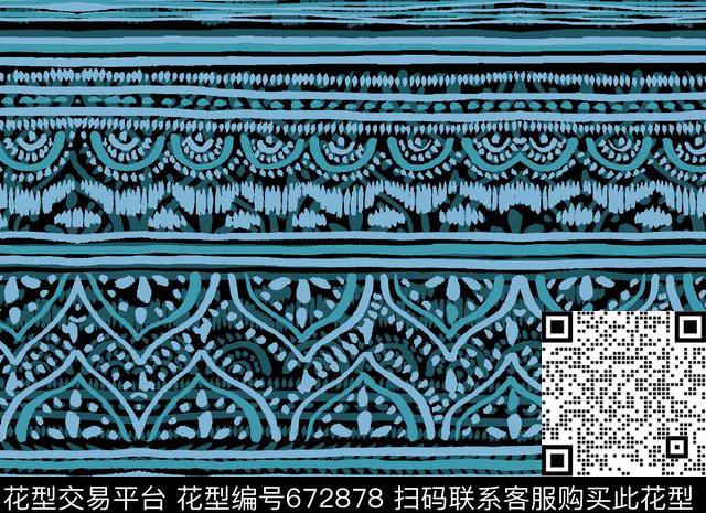 可爱条纹传统印花华亿平台下载（图片编号: 672878） - 瓦栏（Walan）