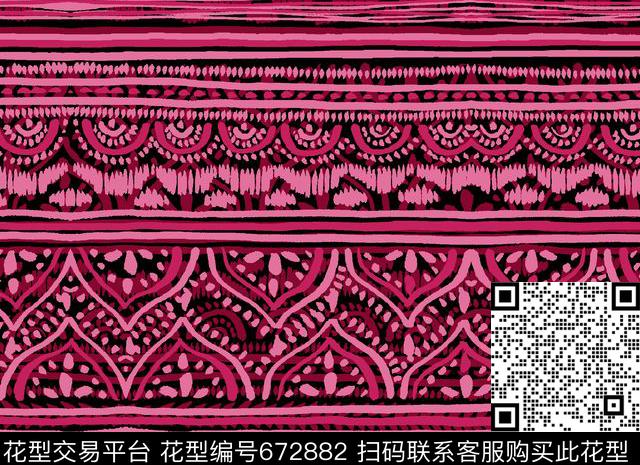 可爱条纹传统印花华亿平台下载（图片编号: 672882） - 瓦栏（Walan）