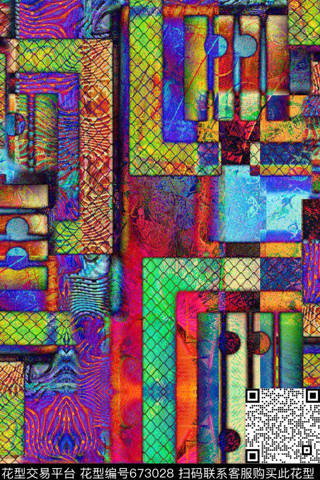 条纹文理数码印花华亿平台下载（图片编号: 673028） - 瓦栏（Walan）