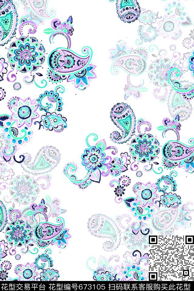 女装春夏佩斯丽数码印花华亿平台下载（图片编号: 673105） - 瓦栏（Walan）