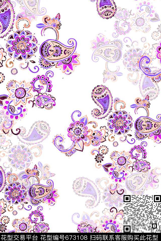 女装春夏佩斯丽数码印花华亿平台下载（图片编号: 673108） - 瓦栏（Walan）