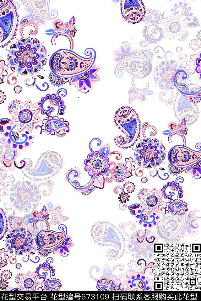 女装春夏佩斯丽数码印花华亿平台下载（图片编号: 673109） - 瓦栏（Walan）