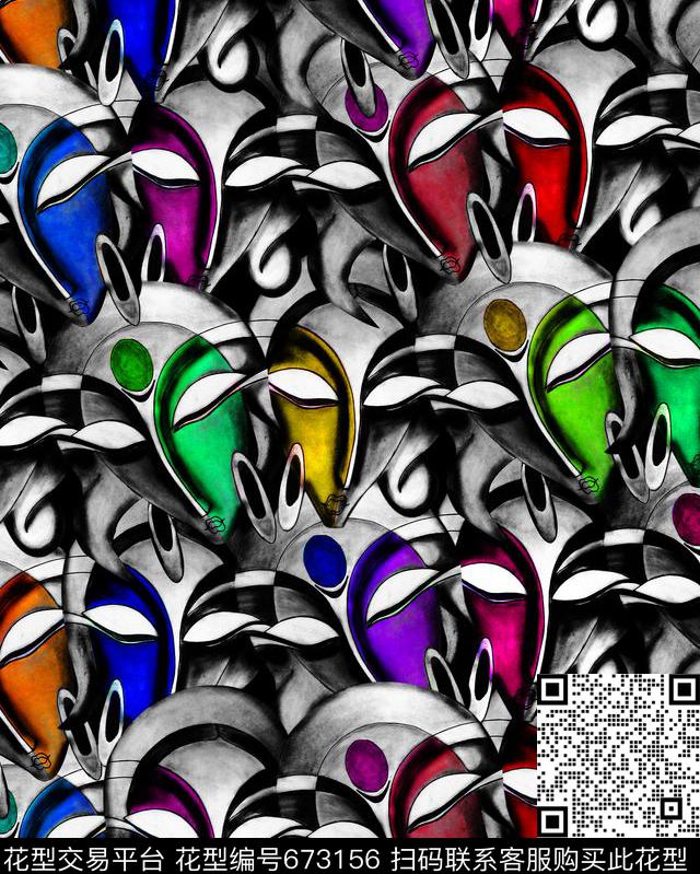 philippplein菲利普普欧美潮牌面具艺术数码印花华亿平台下载（图片编号: 673156） - 瓦栏（Walan）