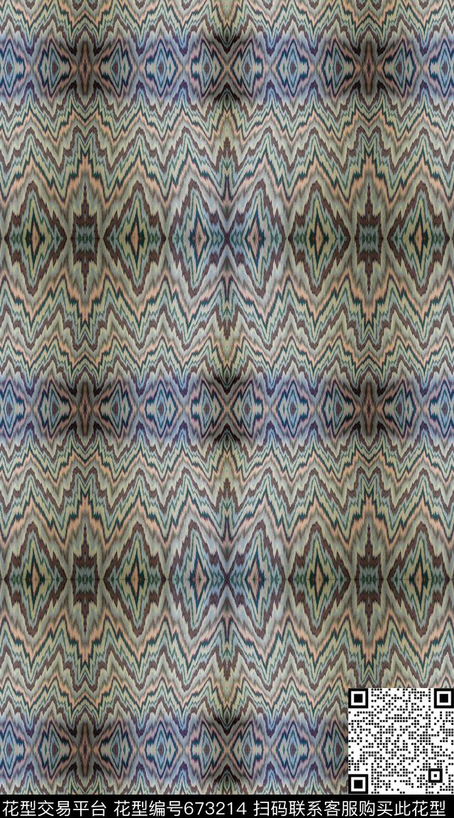 抽象民族风纹理数码印花华亿平台下载（图片编号: 673214） - 瓦栏（Walan）