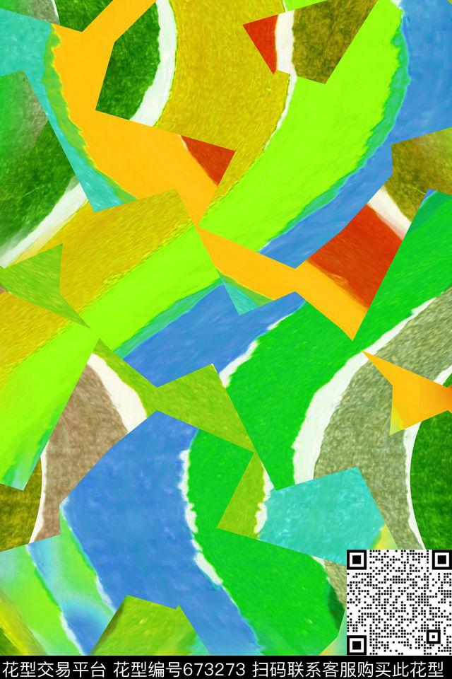 民族风条纹波浪条纹大条纹数码印花华亿平台下载（图片编号: 673273） - 瓦栏（Walan）