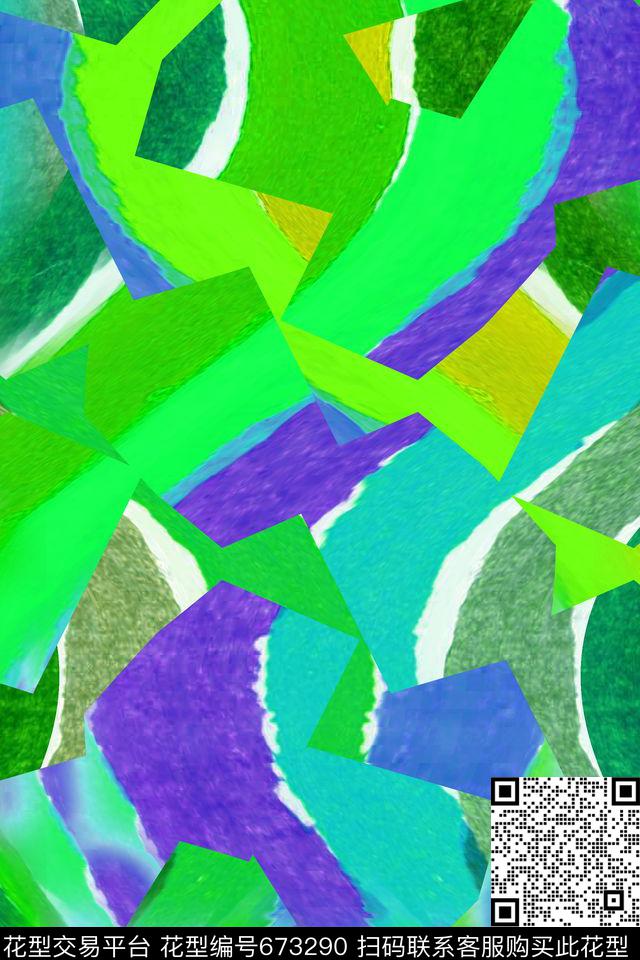 民族风条纹波浪条纹大条纹数码印花华亿平台下载（图片编号: 673290） - 瓦栏（Walan）