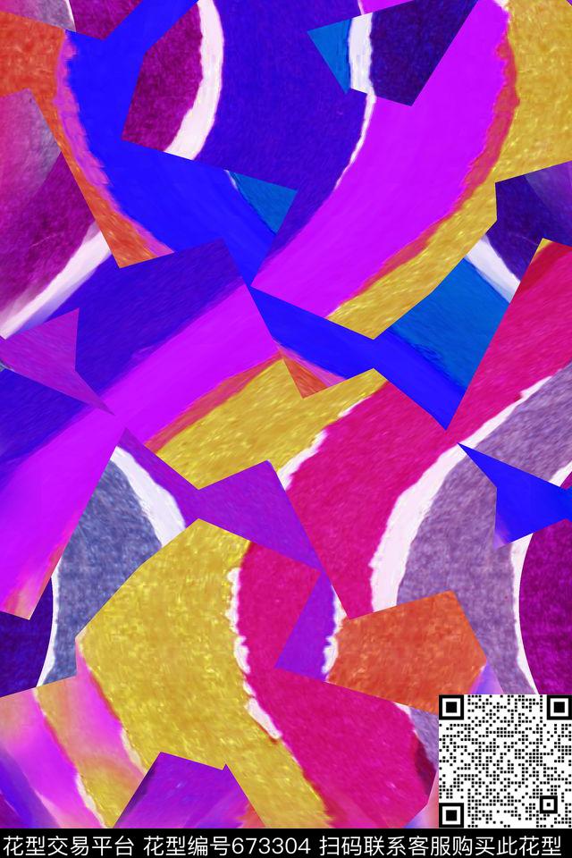 民族风条纹波浪条纹大条纹数码印花华亿平台下载（图片编号: 673304） - 瓦栏（Walan）