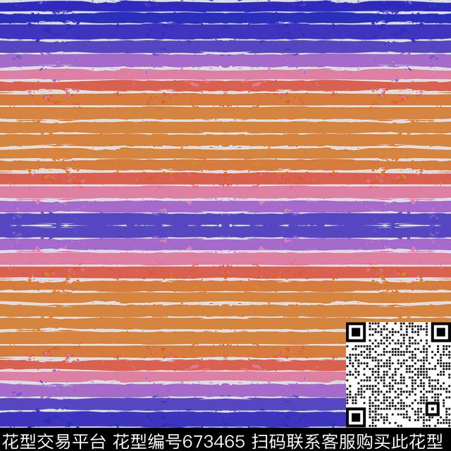 彩色横条条纹传统印花华亿平台下载（图片编号: 673465） - 瓦栏（Walan）
