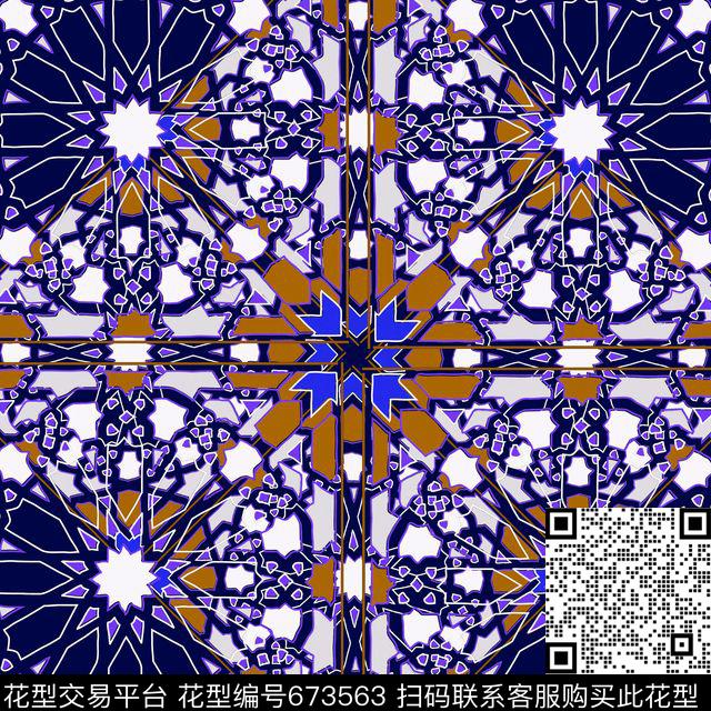 欧式波西米亚英伦数码印花华亿平台下载（图片编号: 673563） - 瓦栏（Walan）