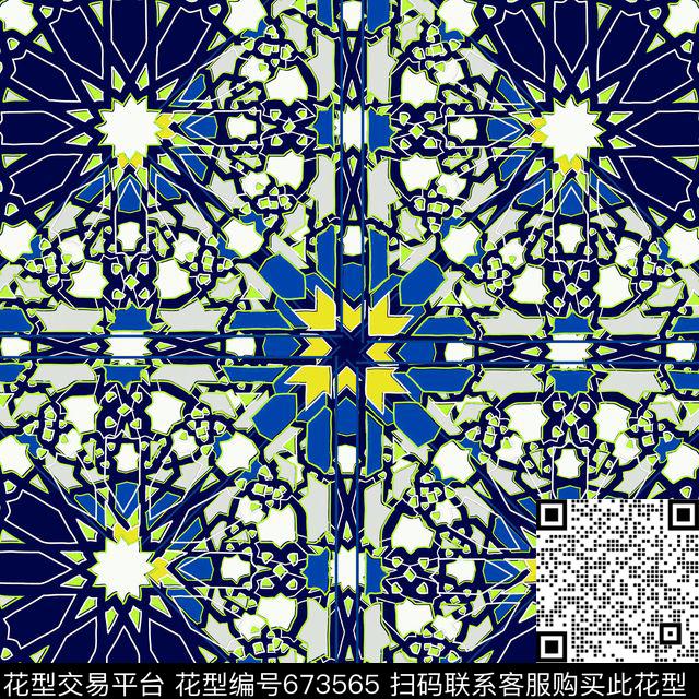 欧式波西米亚英伦数码印花华亿平台下载（图片编号: 673565） - 瓦栏（Walan）