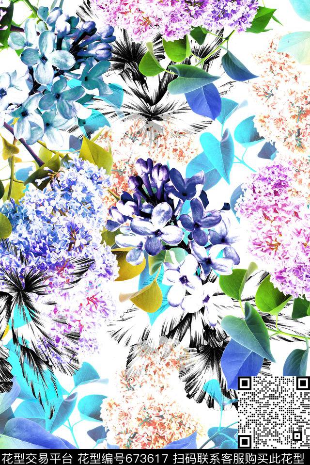 女装花卉泳装数码印花华亿平台下载（图片编号: 673617） - 瓦栏（Walan）