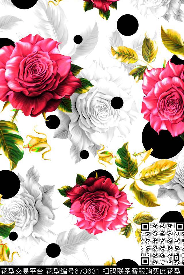 花卉女装春夏数码印花华亿平台下载（图片编号: 673631） - 瓦栏（Walan）