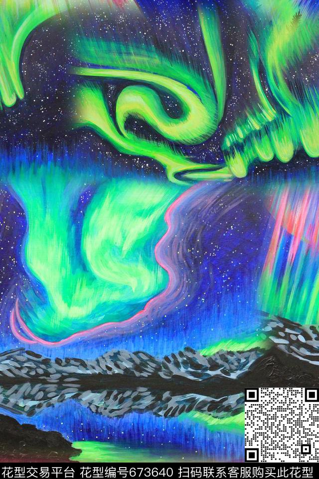 渐变星空彩色数码印花华亿平台下载（图片编号: 673640） - 瓦栏（Walan）