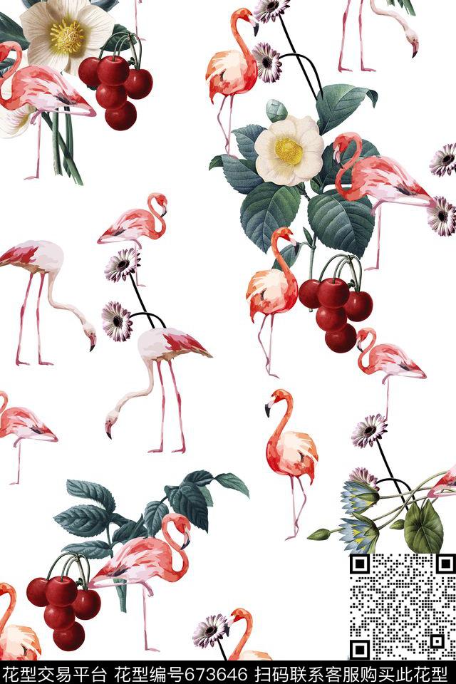面料花花卉花鸟数码印花华亿平台下载（图片编号: 673646） - 瓦栏（Walan）