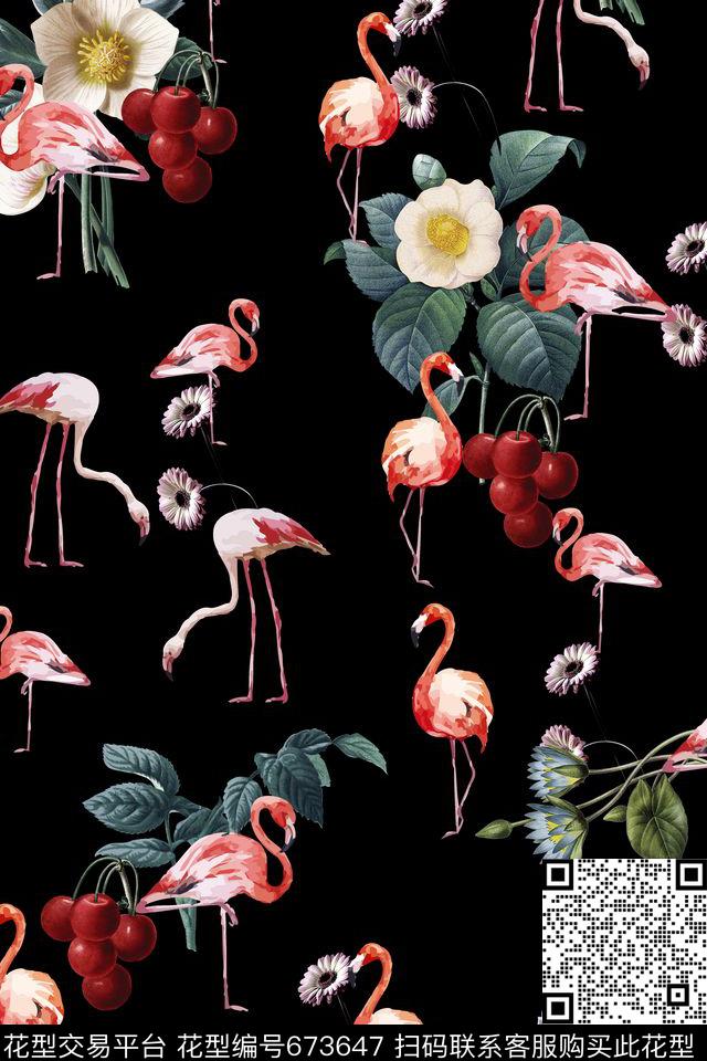 面料花花卉花鸟数码印花华亿平台下载（图片编号: 673647） - 瓦栏（Walan）