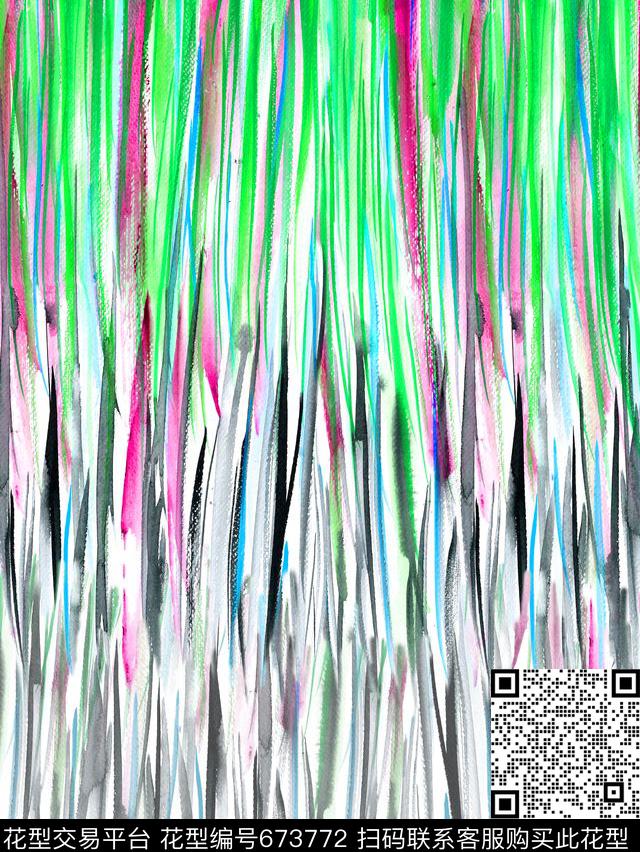 水彩肌理条纹手绘水彩数码印花华亿平台下载（图片编号: 673772） - 瓦栏（Walan）