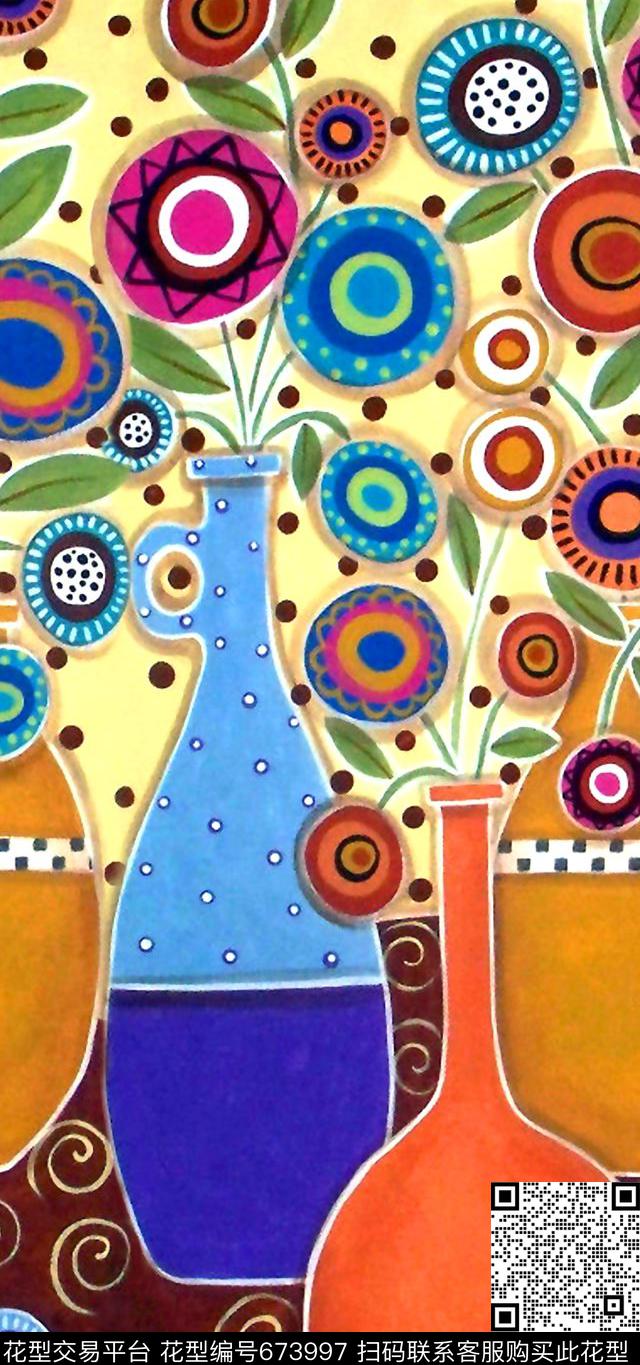 女装定位油画数码印花华亿平台下载（图片编号: 673997） - 瓦栏（Walan）