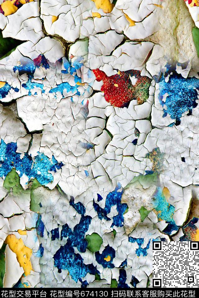 干裂的墙壁墙壁肌理男款夏装数码印花华亿平台下载（图片编号: 674130） - 瓦栏（Walan）