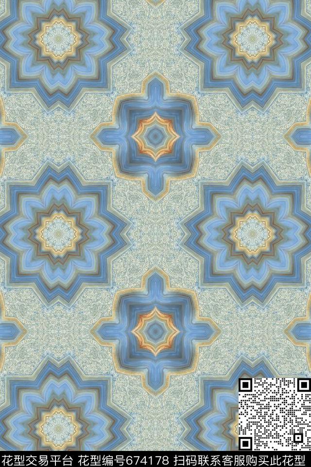 传统印花华亿平台下载（图片编号: 674178） - 瓦栏（Walan）