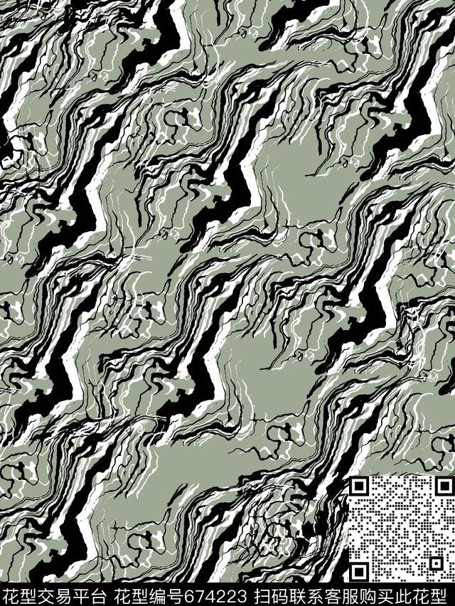 复古抽象岩石纹路传统印花华亿平台下载（图片编号: 674223） - 瓦栏（Walan）