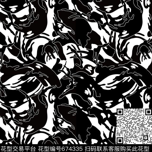 休闲数字迷彩迷彩数码印花华亿平台下载（图片编号: 674335） - 瓦栏（Walan）
