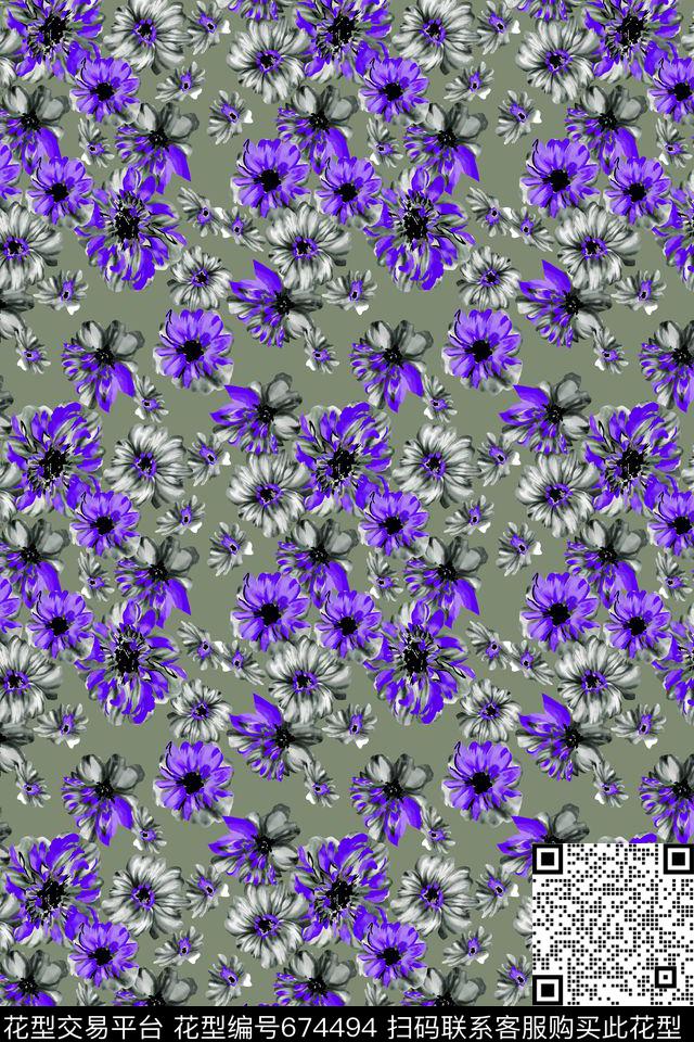 碎花女装春夏传统印花华亿平台下载（图片编号: 674494） - 瓦栏（Walan）